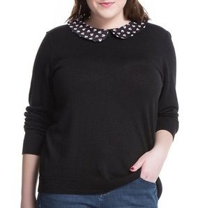 Disney black collared sweater